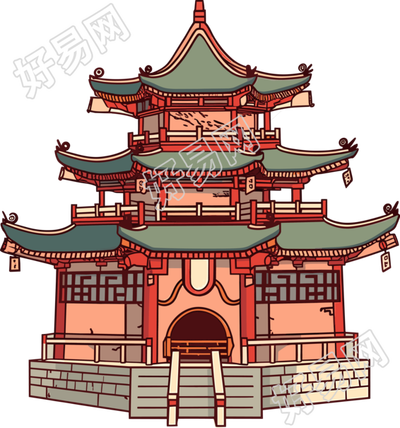 国风阁楼元素