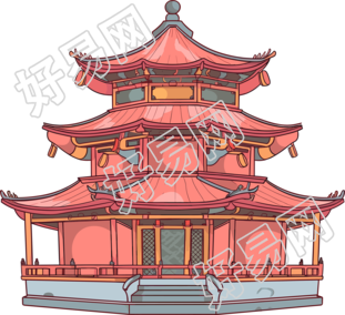 国风阁楼高清图形素材
