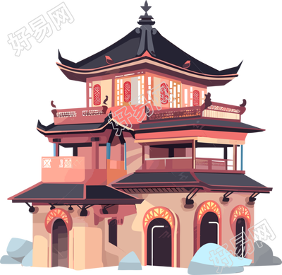 国风阁楼商用设计元素
