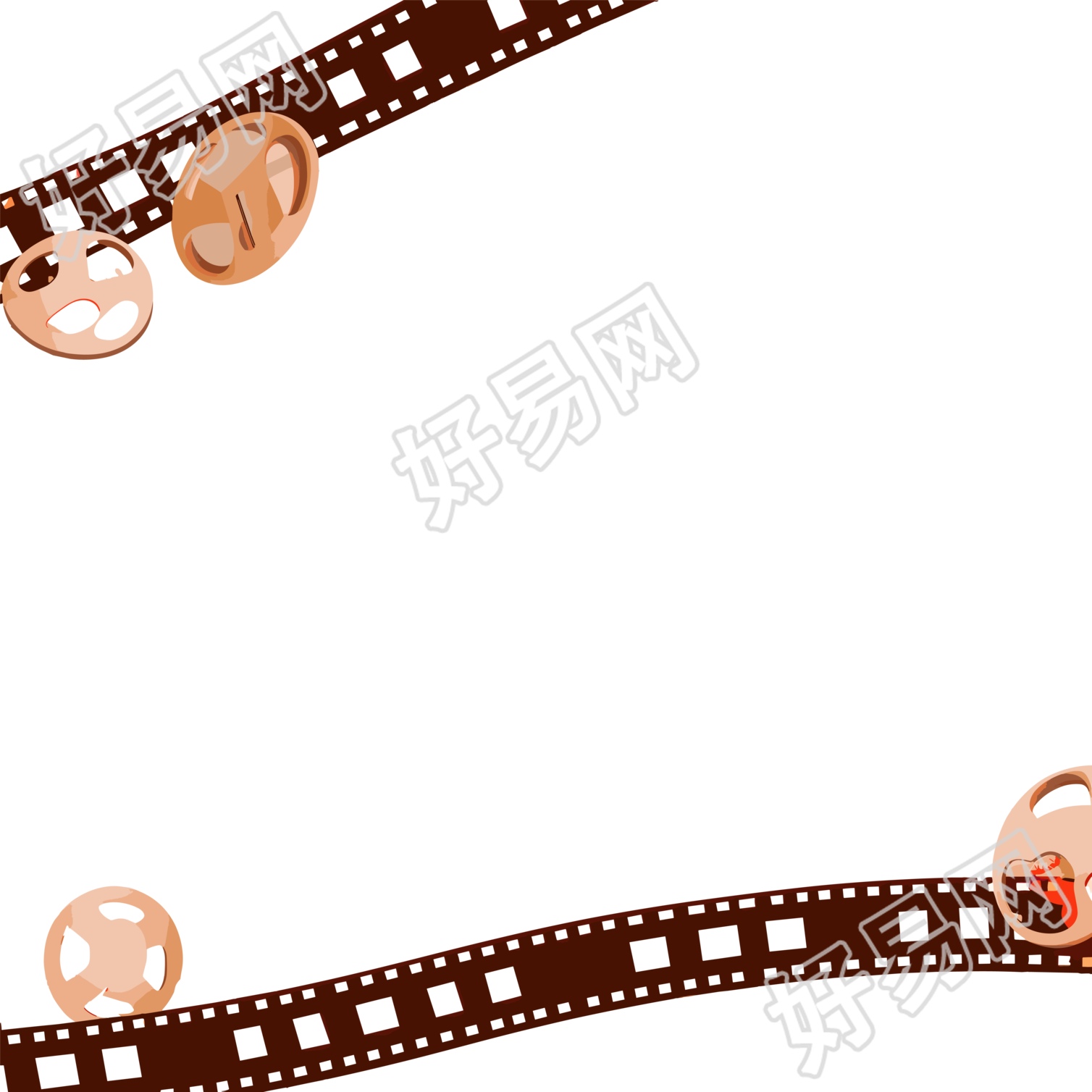 电影胶片边框可商用插画