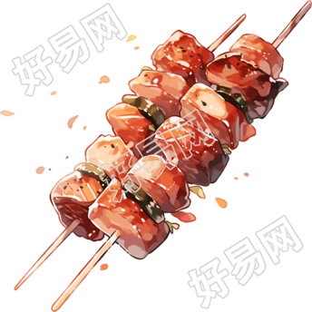 烤串插画设计素材