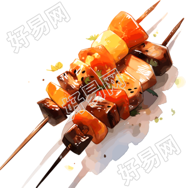 烤串透明背景图形素材
