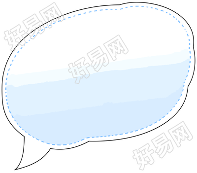 蓝色对话框插画