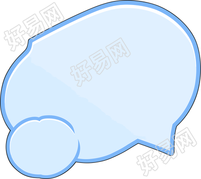 蓝色对话框矢量设计元素