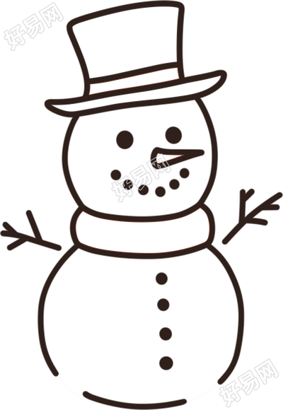 雪人简笔画