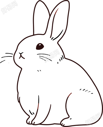 小白兔简笔画