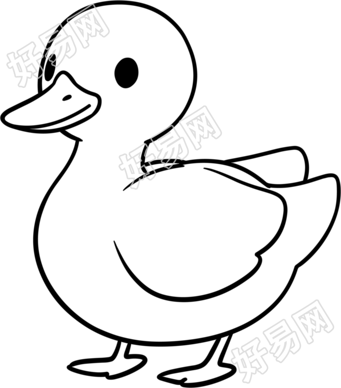 鸭子简笔画