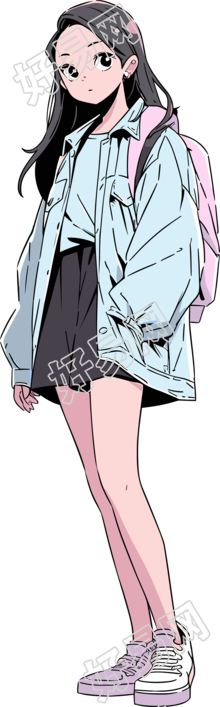 漫画女孩商用插画