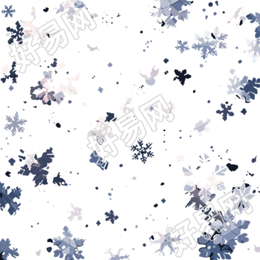 雪景雪花创意插图