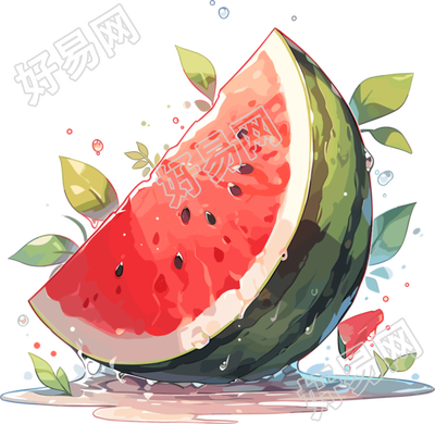 卡通西瓜可商用插画