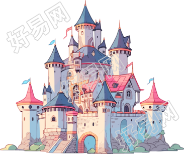 卡通城堡创意设计素材