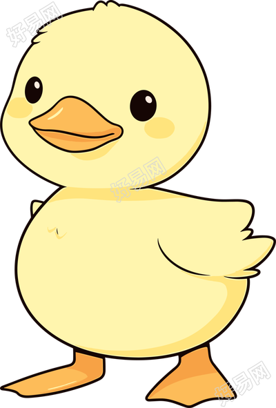 小鸭子卡通PNG素材