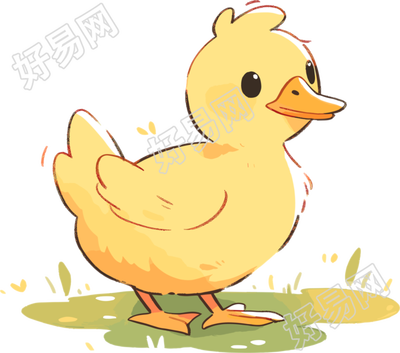 小鸭子卡通创意设计插图