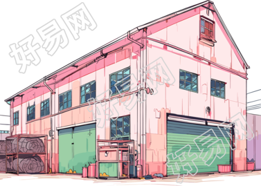 农场仓库插画设计元素