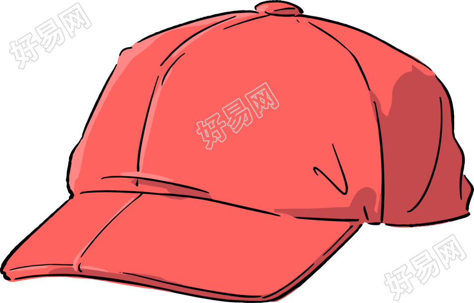 红色帽子透明背景插画