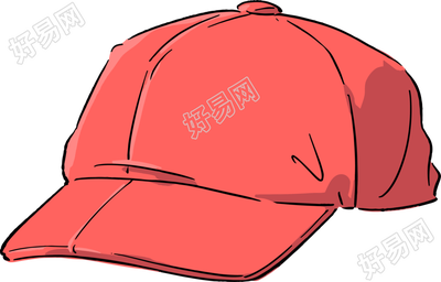 红色帽子透明背景插画