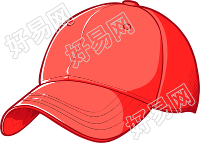红色帽子创意设计插图