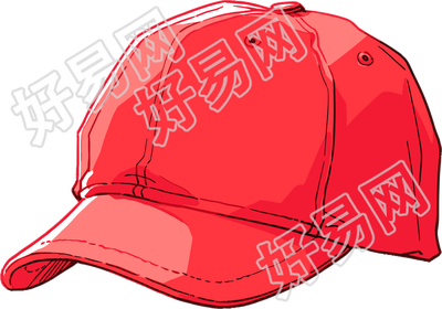 红色帽子手绘插画