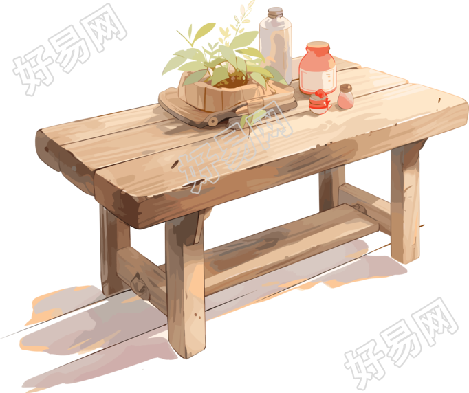 桌子创意商业设计插图