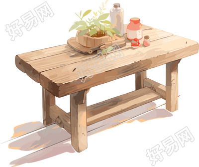 桌子创意商业设计插图