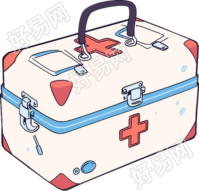 药箱插画风格素材