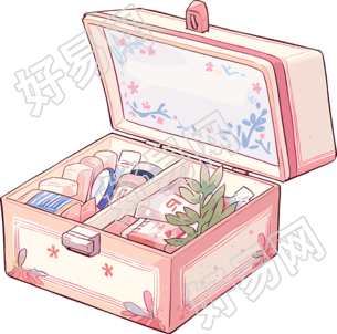 药箱医疗插画