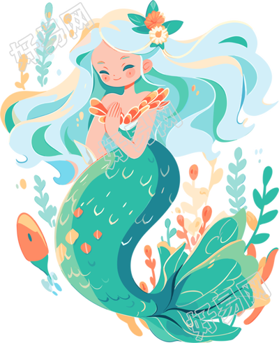美人鱼插画设计元素