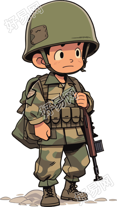 卡通士兵创意设计素材