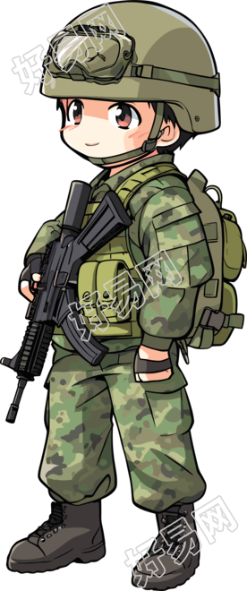 卡通士兵商业设计图形素材