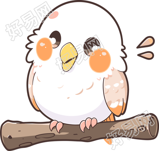 彩色小鸟可爱卡通素材