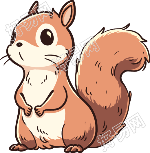 卡通松鼠创意元素
