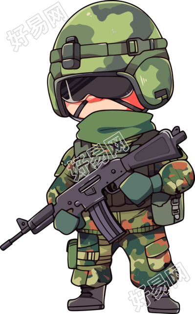 卡通士兵PNG素材