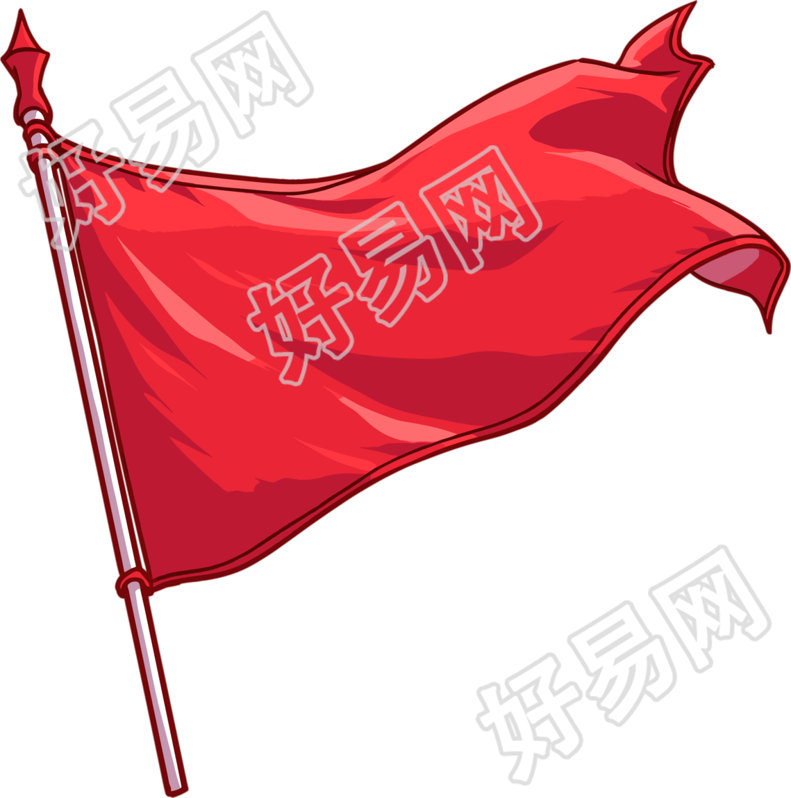 红旗高清插画素材