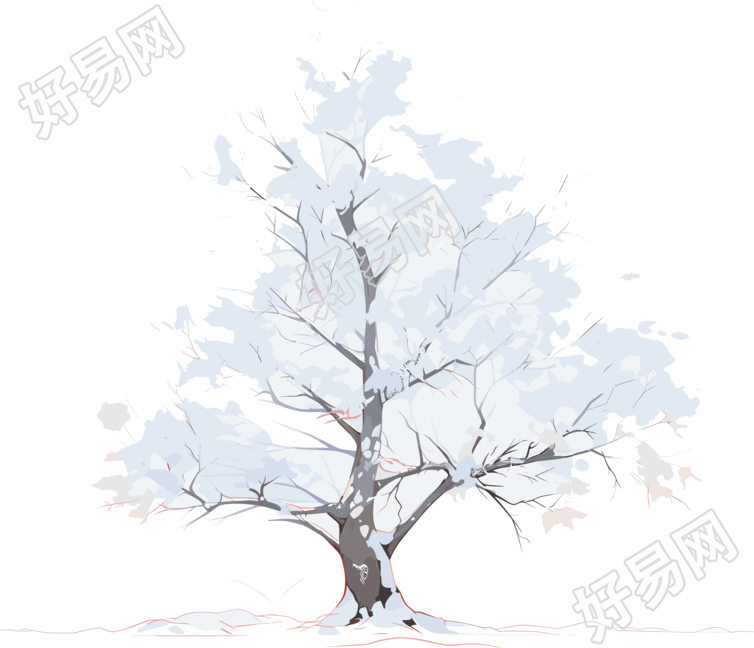 冬天大树创意设计元素