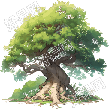 大树手绘设计元素