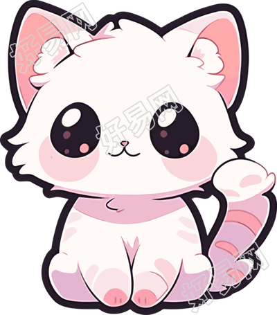 猫咪贴纸可爱素材