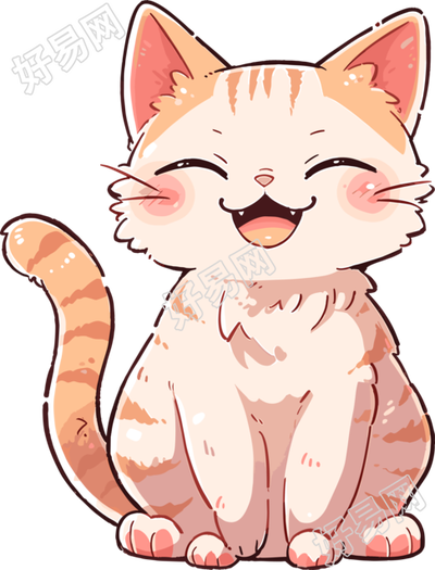 猫咪贴纸商业插画