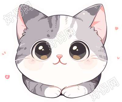 猫咪贴纸高清图形素材