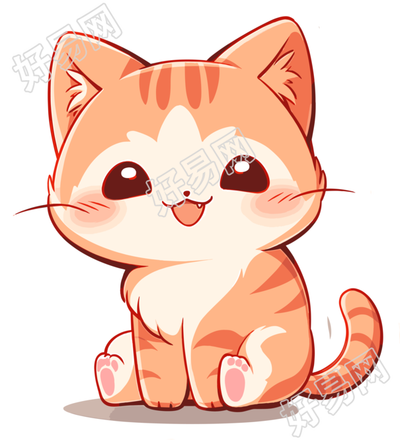 猫咪贴纸独特设计元素