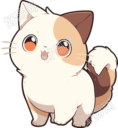 猫咪贴纸趣味设计元素