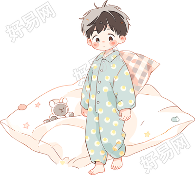 睡衣男孩PNG图形素材