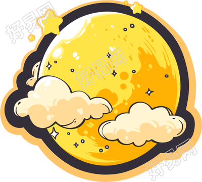 月亮创意设计元素