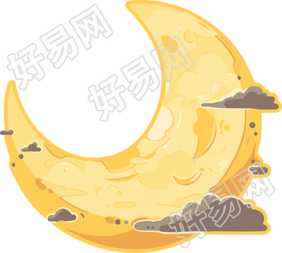 月亮商业设计元素