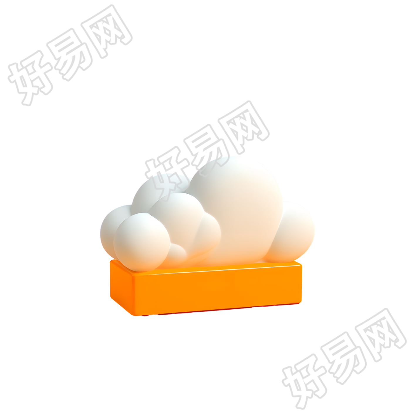 3D立体云PNG图形素材