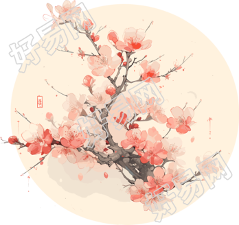 梅花商业设计插图