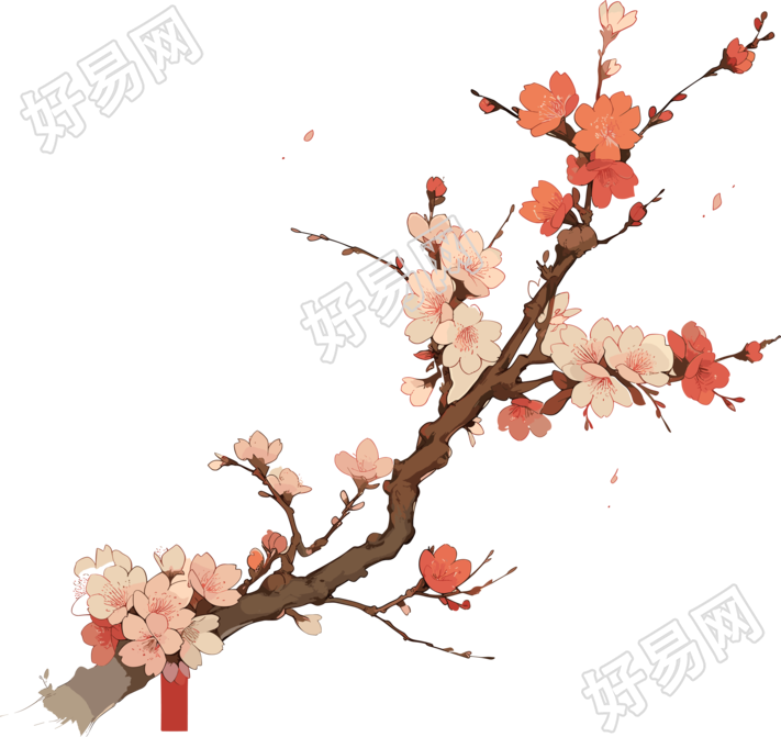 梅花素材PNG透明背景元素