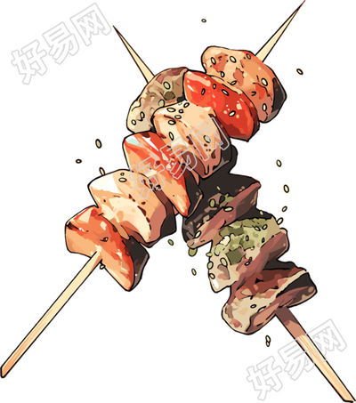 烧烤烤串创意设计素材