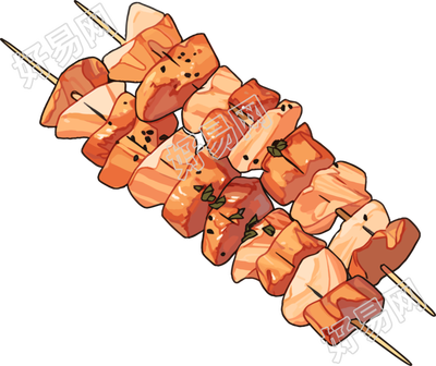 烧烤烤串商用插图