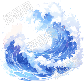 蓝色海浪可商用素材