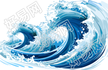 蓝色海浪创意设计元素